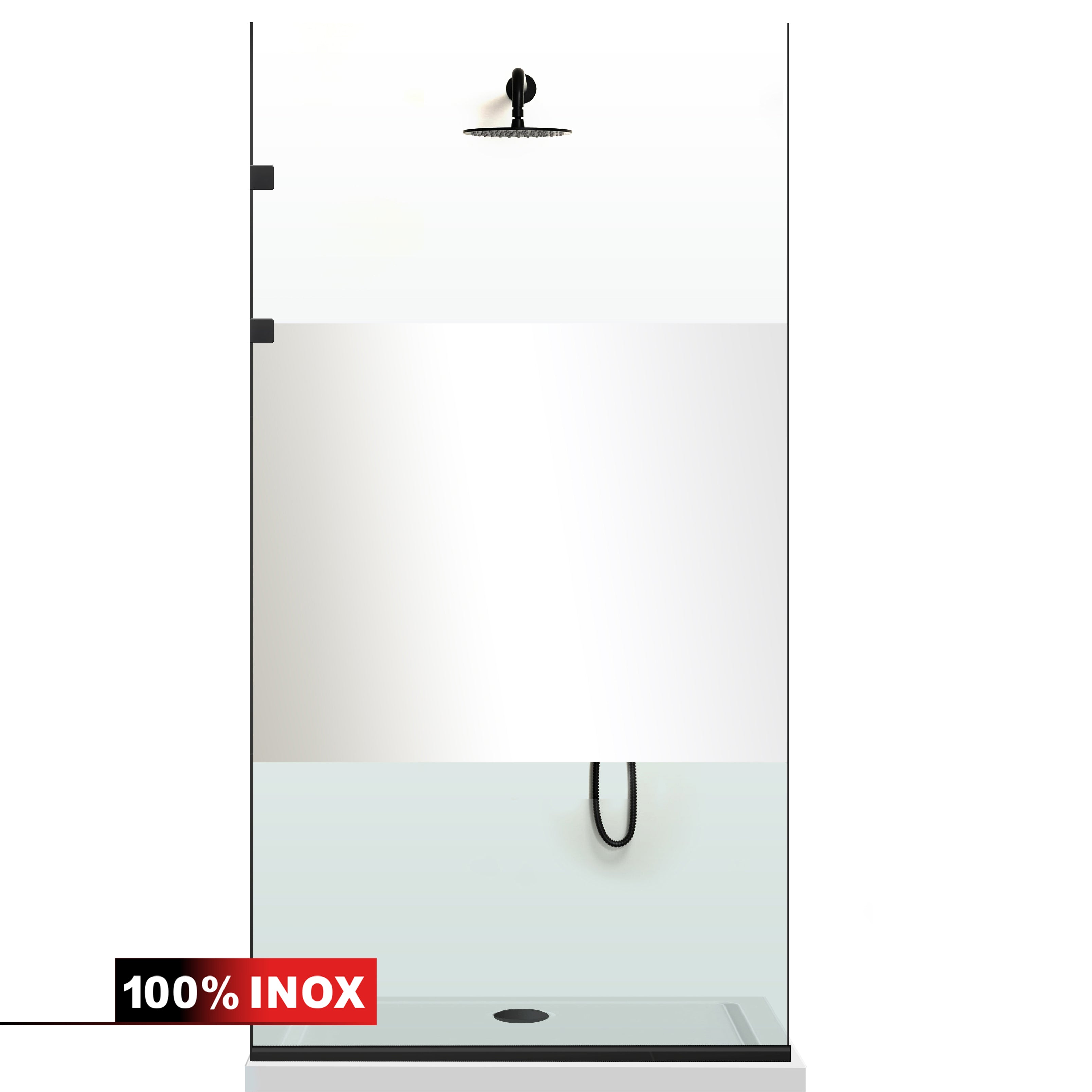 Shower Screens Walk-in, Shower wall Stainless steel, #Clear #Víztiszta