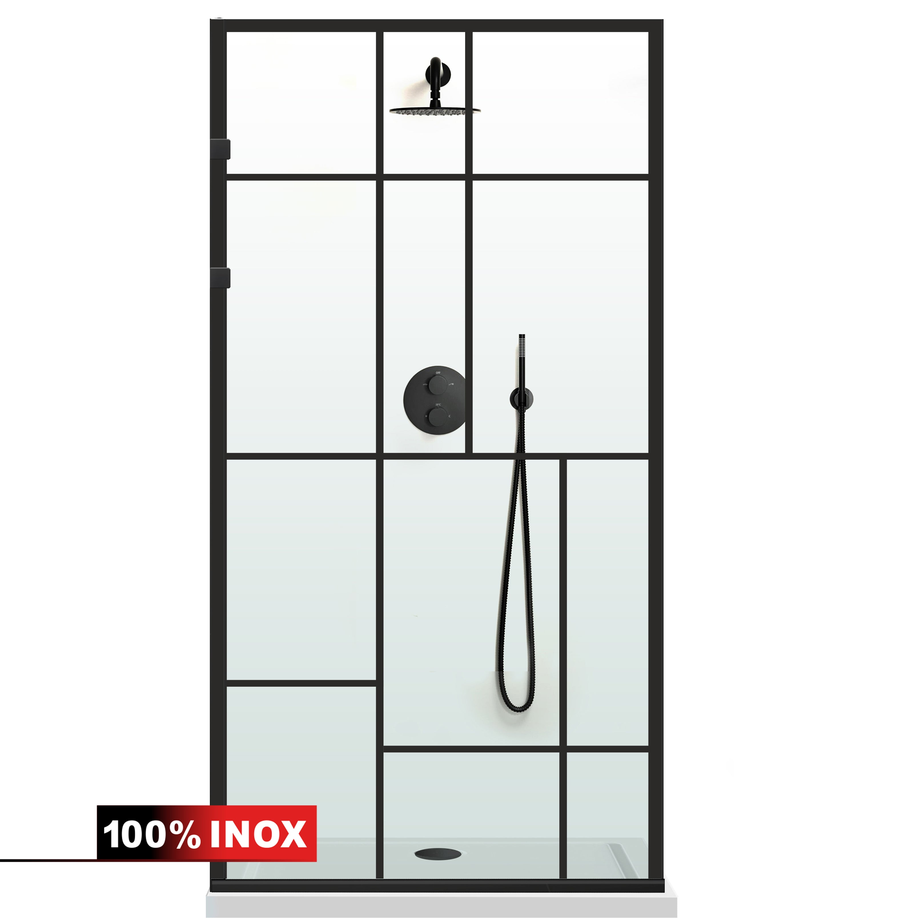 Shower Screens Walk-in, Shower wall Stainless steel, #Clear #Víztiszta