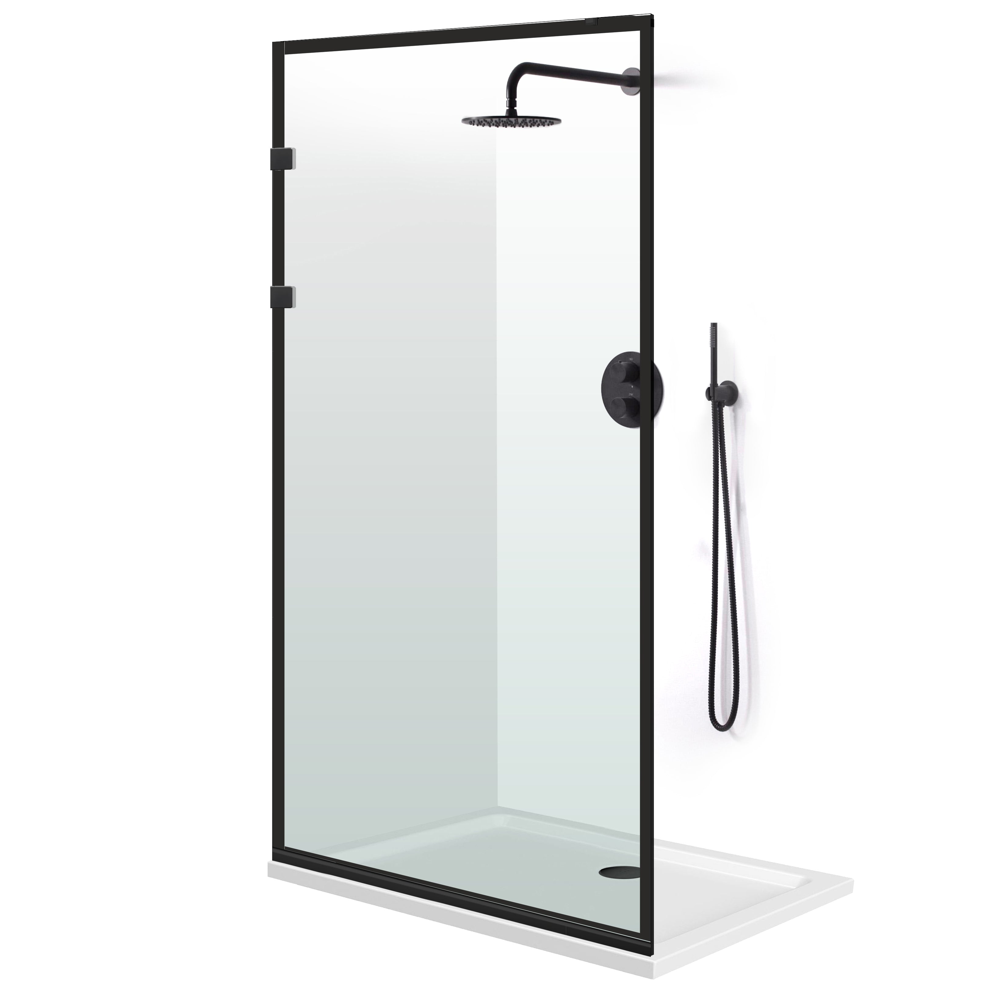 Shower Screens Walk-in, Shower wall Stainless steel, #Clear #Víztiszta