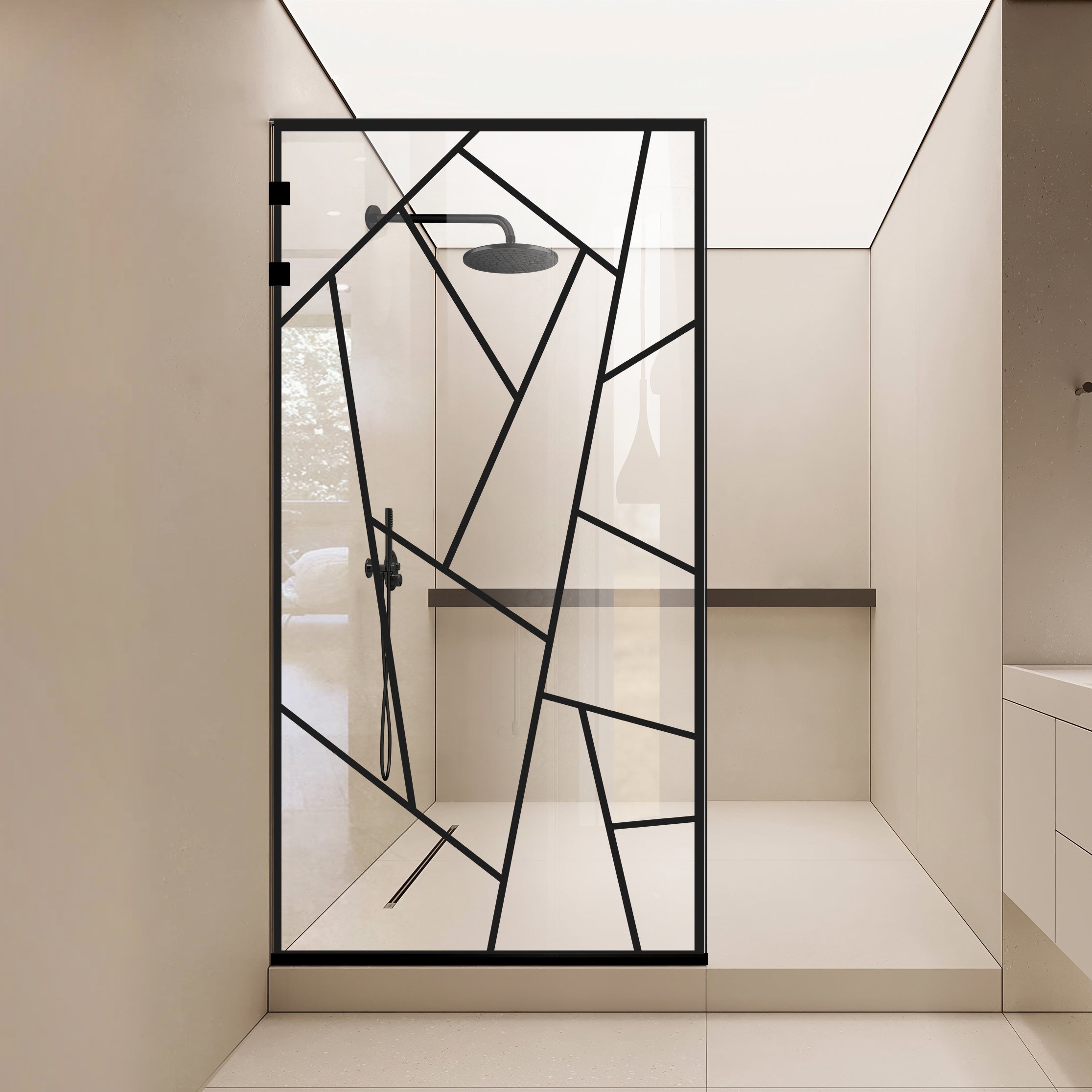 Shower Screens Walk-in, Shower wall Stainless steel, #Clear #Víztiszta