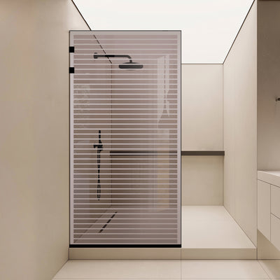 Shower Screens Walk-in, Stainless steel shower wall, matte black #Bronze