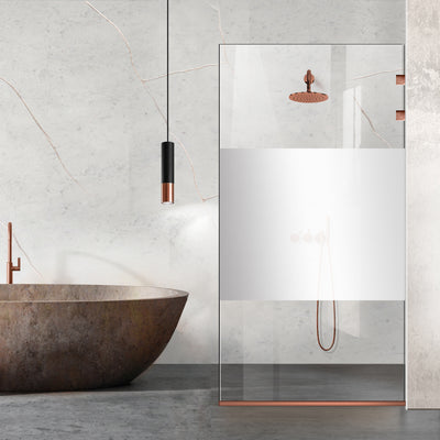 Shower Screens Walk-in, Stainless steel shower wall, matte black, #Clear #Clear