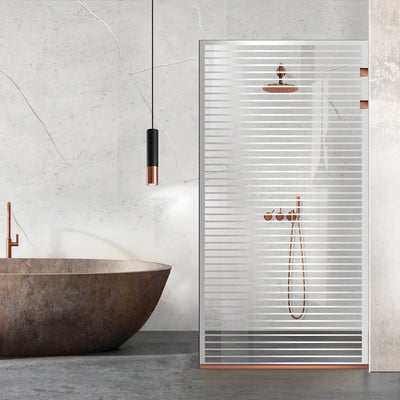 Shower Screens Walk-in, Stainless steel shower wall, matte black, #Clear #Clear
