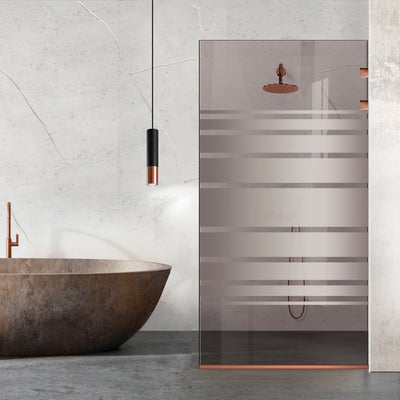 Shower Screens Walk-in, Stainless steel shower wall, copper #Bronze
