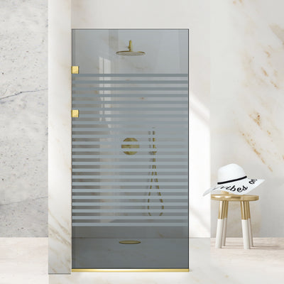 Shower Screens Walk-in, Stainless steel shower wall, gold #Grey