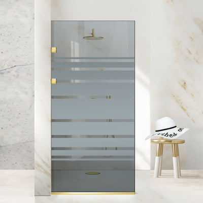 Shower Screens Walk-in, Stainless steel shower wall, gold #Grey