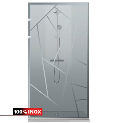 Shower Screens Walk-in, Shower wall Stainless steel, #Grey