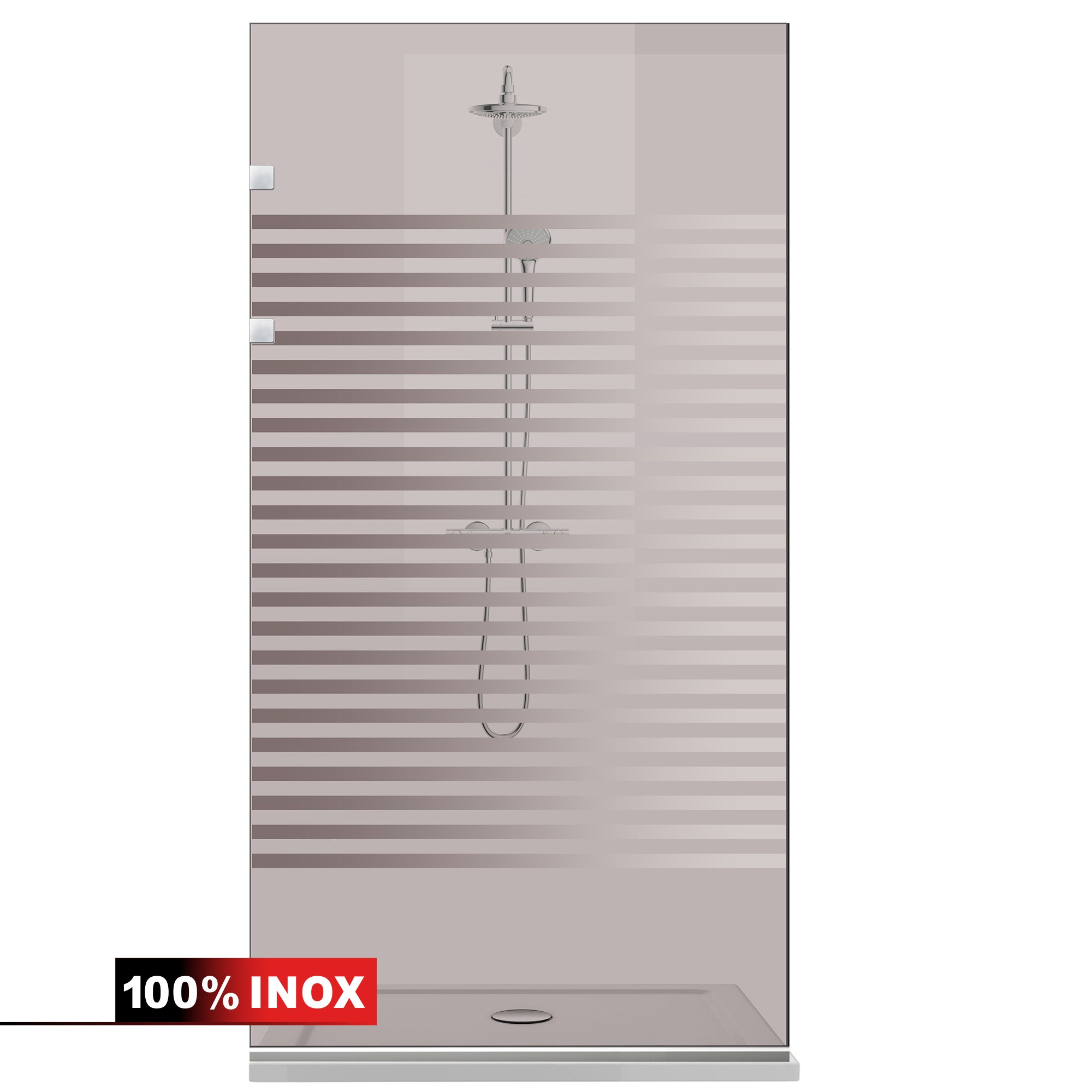 Shower Screens Walk-in, Shower wall Stainless steel, #Bronze