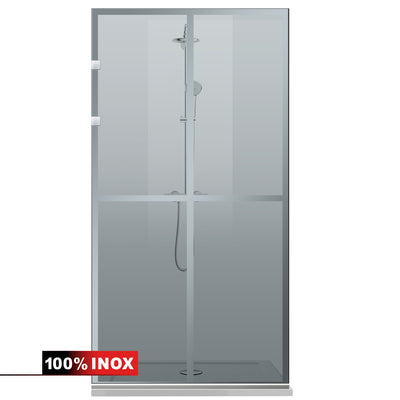 Shower Screens Walk-in, Shower wall Stainless steel, #Grey