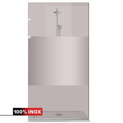 Shower Screens Walk-in, Shower wall Stainless steel, #Bronze