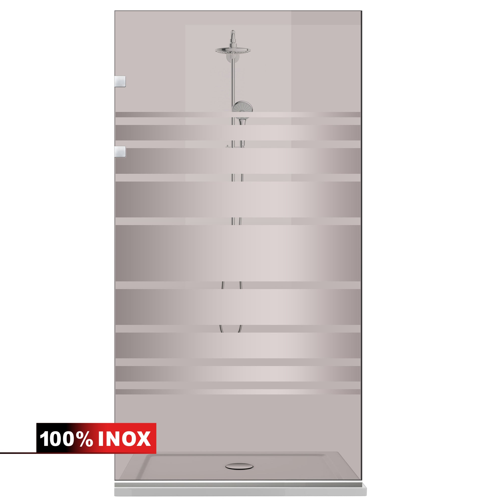 Shower Screens Walk-in, Shower wall Stainless steel, #Bronze