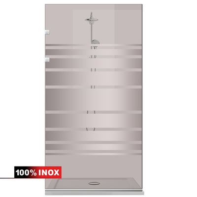 Shower Screens Walk-in, Shower wall Stainless steel, #Bronze