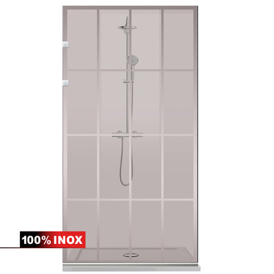 Shower Screens Walk-in, Shower wall Stainless steel, #Bronze