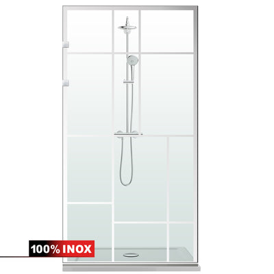 Shower Screens Walk-in, Shower Wall Stainless steel, #Clear