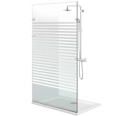 Aqua Elegance ® INOX walk-in shower screen, Bali clear model, full stainless steel hardware, clear tempered glass