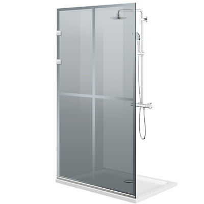 Shower Screens Walk-in, Shower wall Stainless steel, #Grey