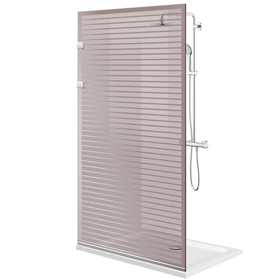 Shower Screens Walk-in, Shower wall Stainless steel, #Bronze