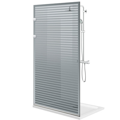 Shower Screens Walk-in, Shower wall Stainless steel, #Grey