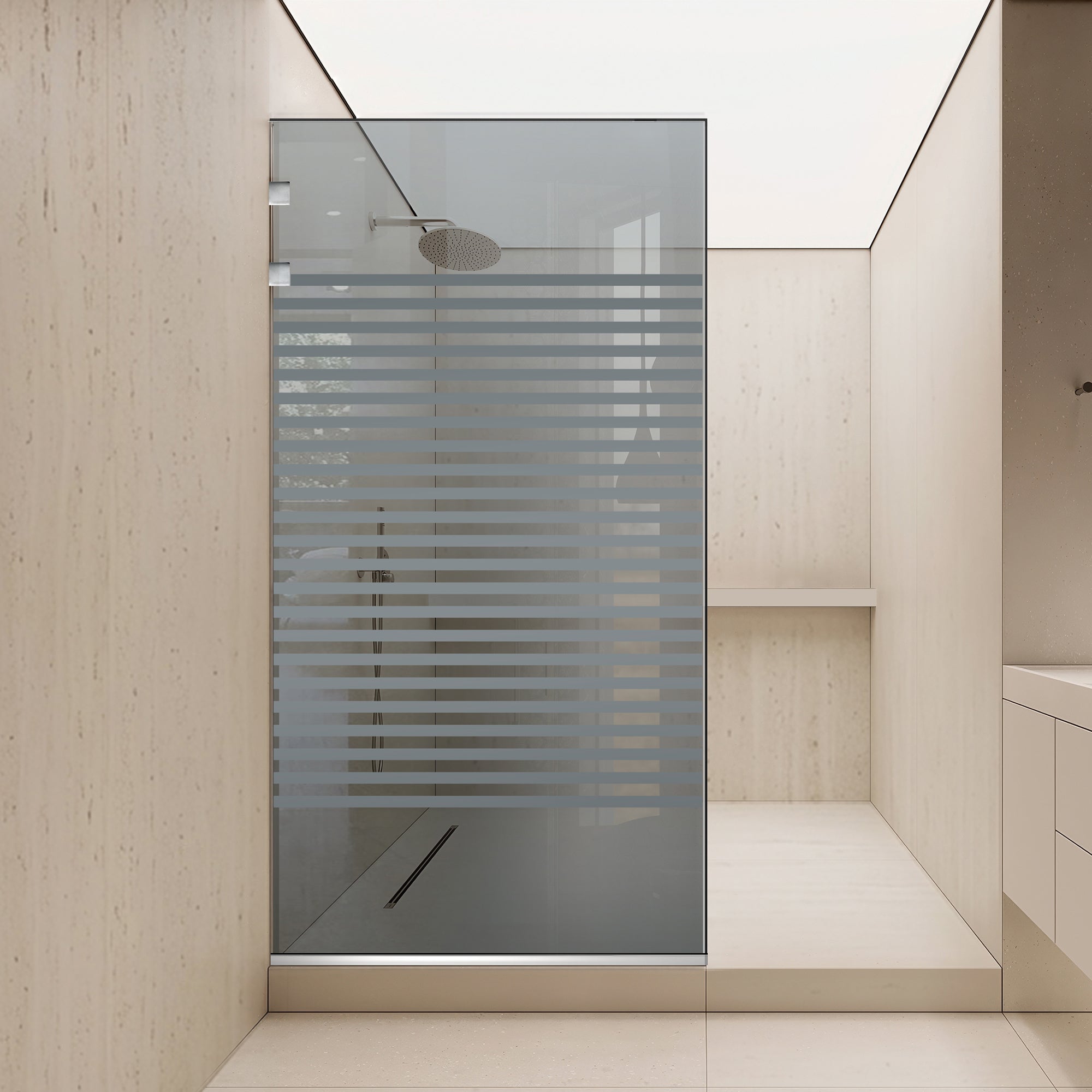 Shower Screens Walk-in, Shower wall Stainless steel, #Grey