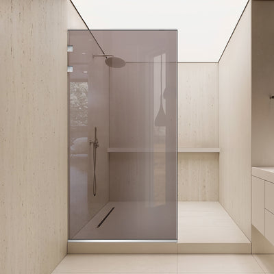 Shower Screens Walk-in, Shower wall Stainless steel, #Bronze