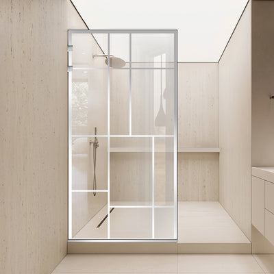 Shower Screens Walk-in, Shower Wall Stainless steel, #Clear