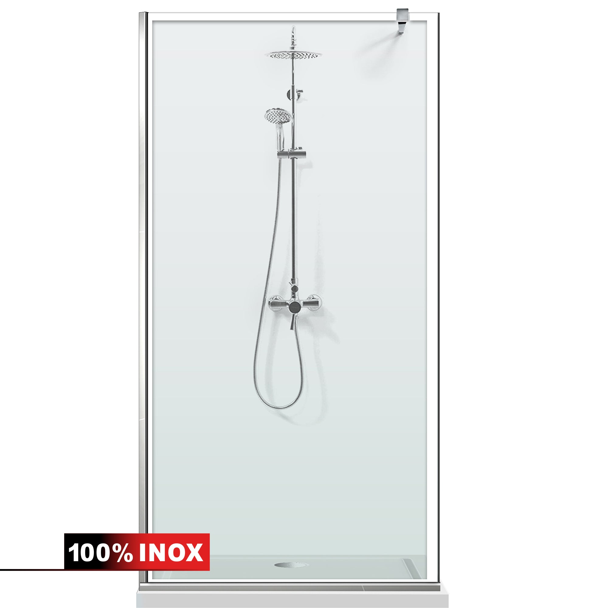 Shower Screens Walk-in, Black Shower Wall, #Clear #Crystal Clear