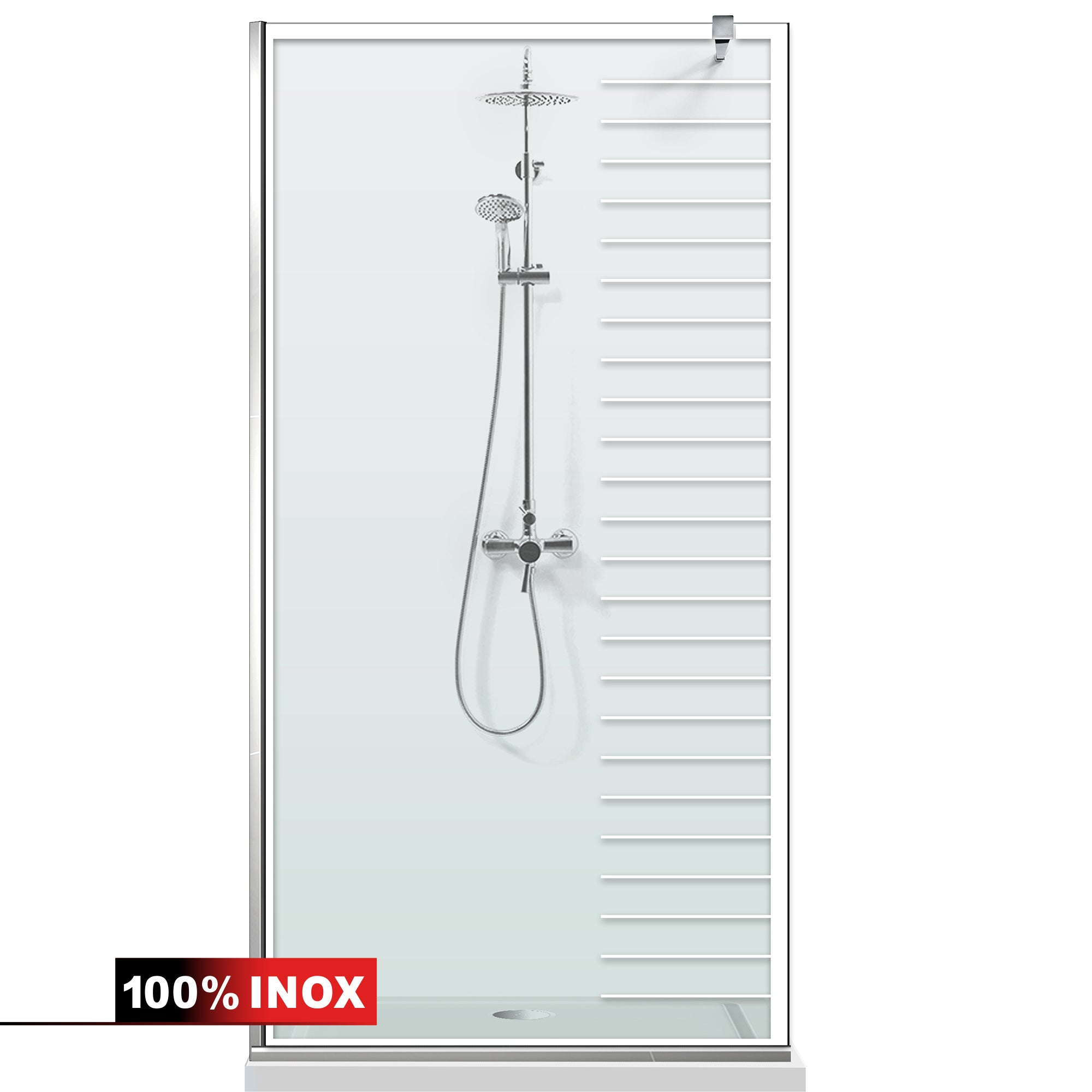 Shower Screens Walk-in, Black Shower Wall, #Clear #Crystal Clear
