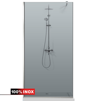 Shower Screens Walk-in, Shower wall Stainless steel, #Grey #Grey