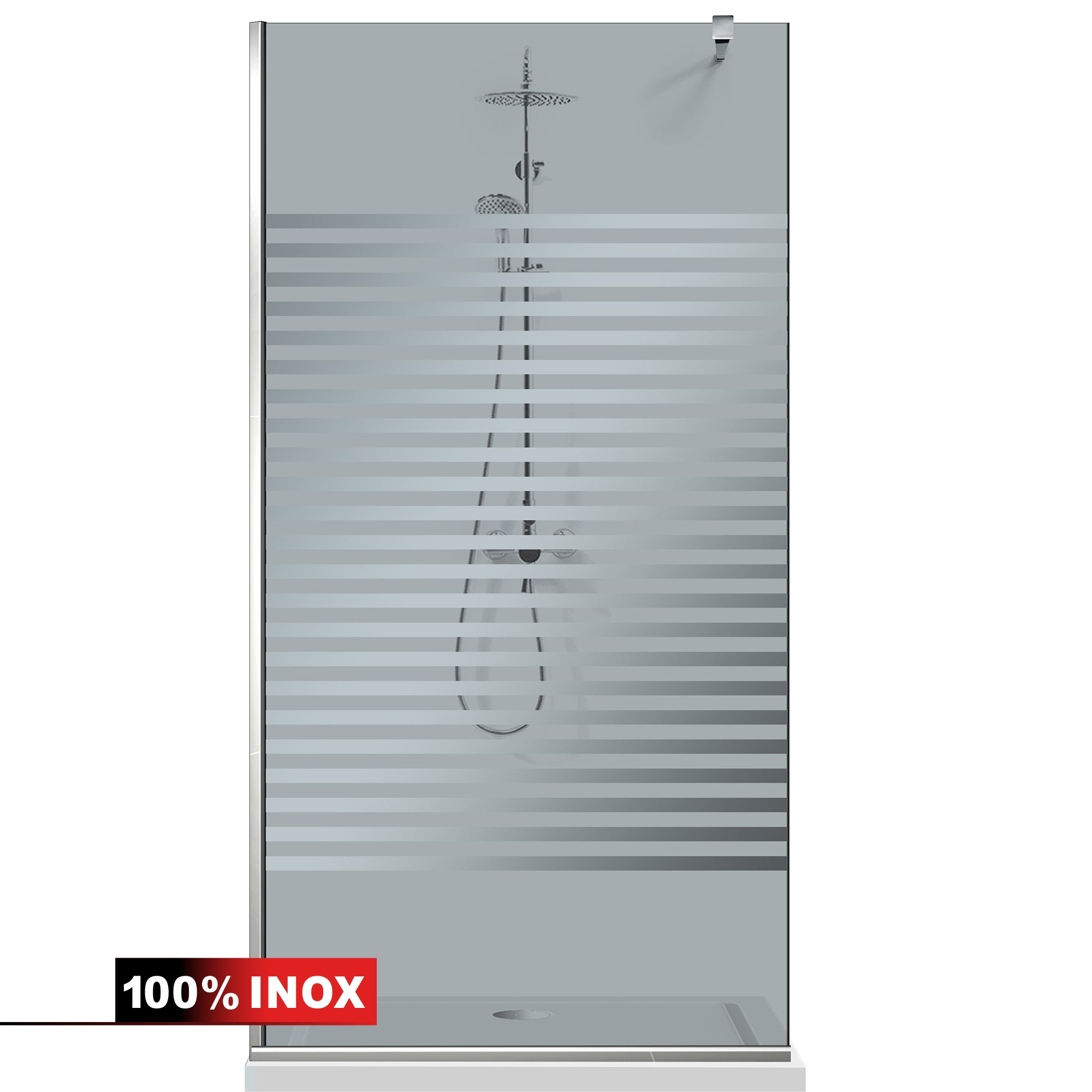 Shower Screens Walk-in, Shower wall Stainless steel, #Grey #Grey
