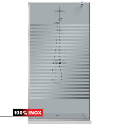 Shower Screens Walk-in, Shower wall Stainless steel, #Grey #Grey