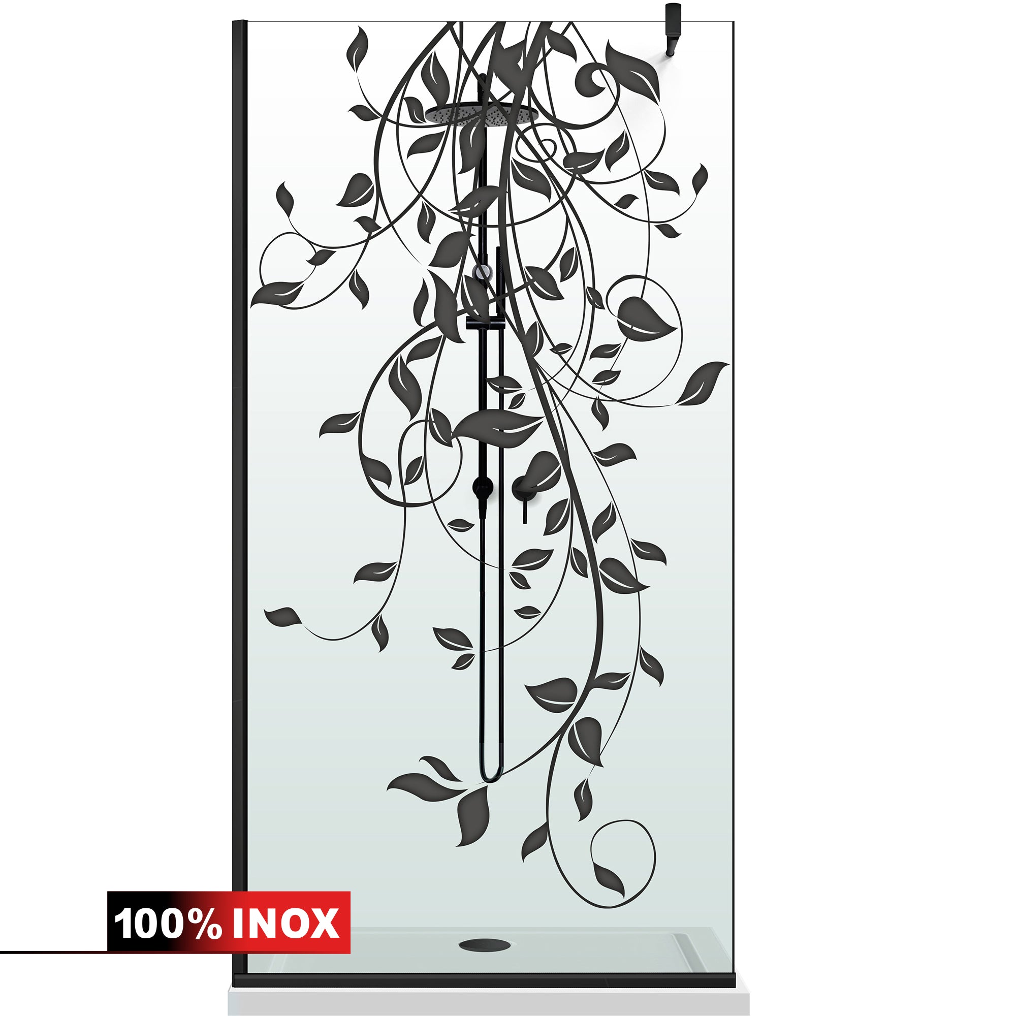 Shower Screens Walk-in, Black Shower Wall, #Clear #Víztiszta
