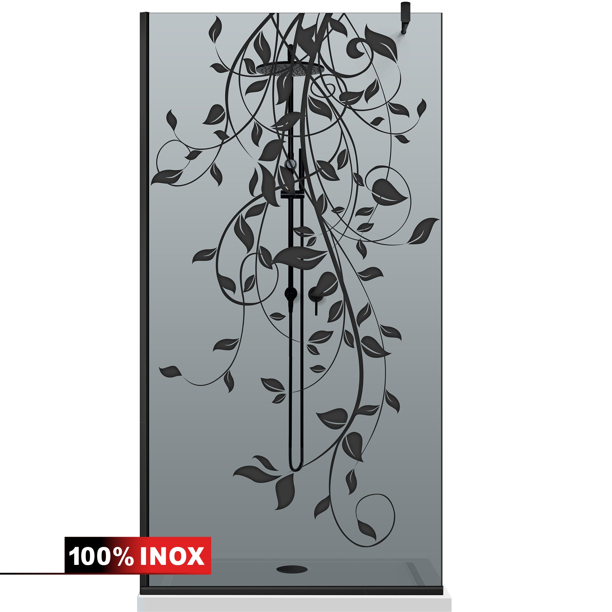 Shower Screens Walk-in, Black shower wall, #Grey #Grey