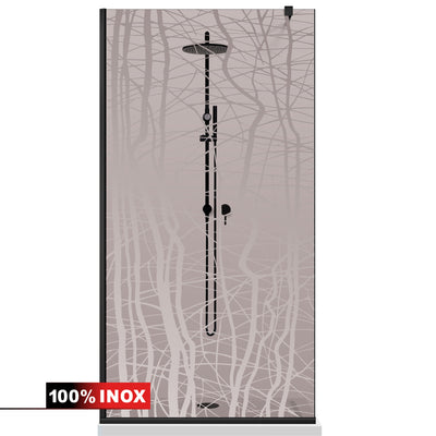 Shower Screens Walk-in, Black shower wall, #Bronze #Bronze