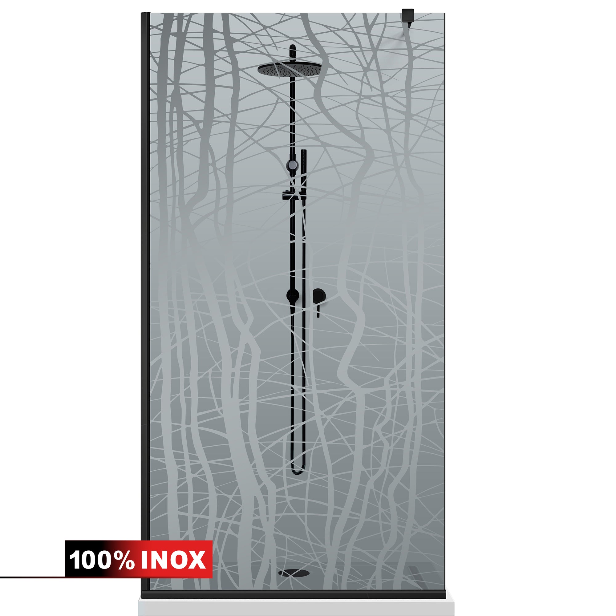 Shower Screens Walk-in, Black shower wall, #Grey #Grey