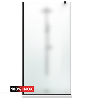 Shower Screens Walk-in, Black Shower Wall, #Satiné #Matt