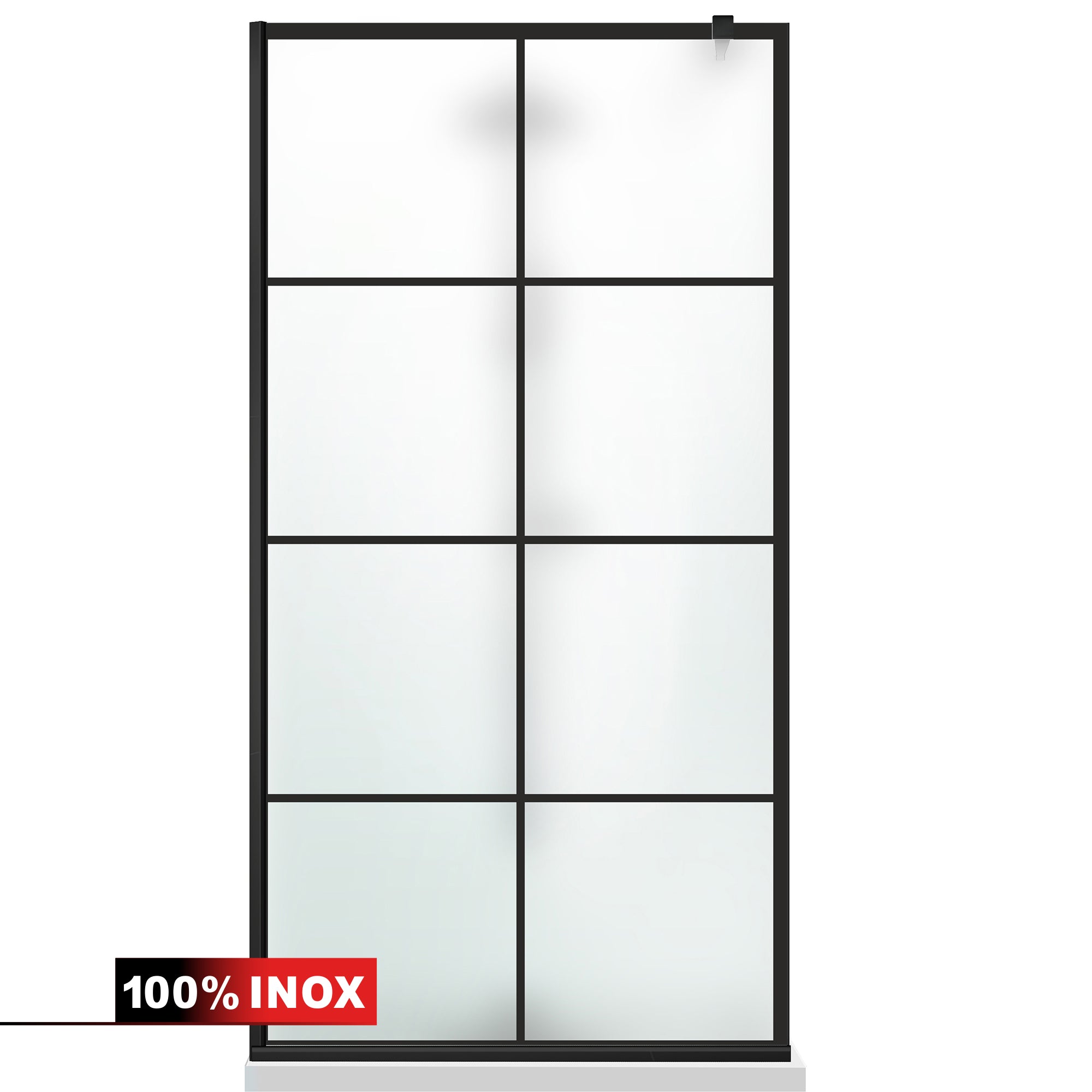 Shower Screens Walk-in, Black Shower Wall, #Satiné #Matt
