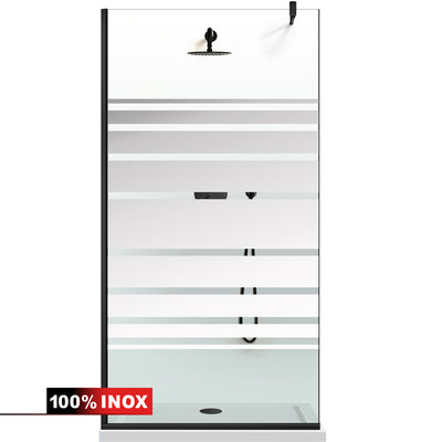 Shower Screens Walk-in, Black Shower Wall, #Clear #Crystal Clear
