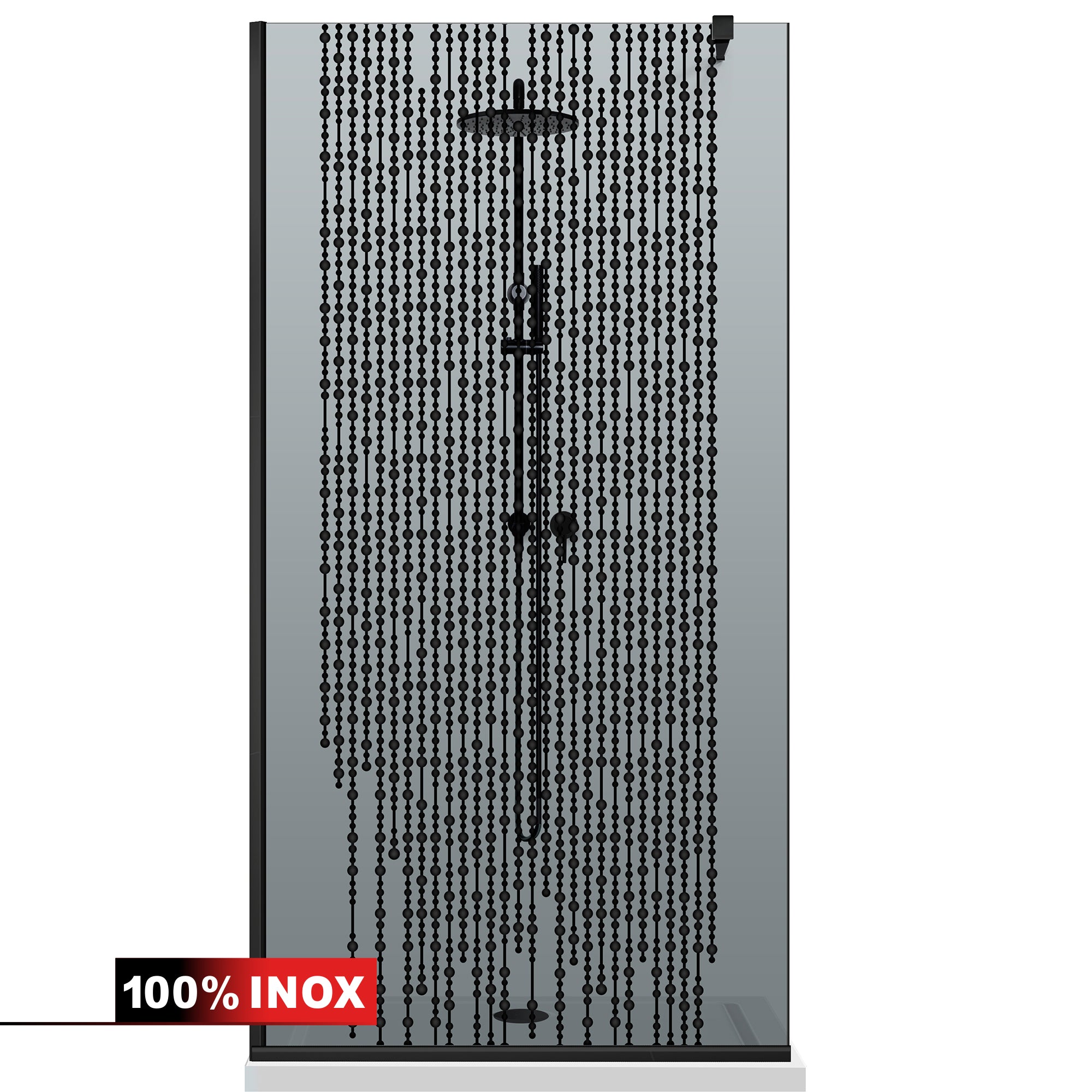 Shower Screens Walk-in, Black shower wall, #Grey #Grey