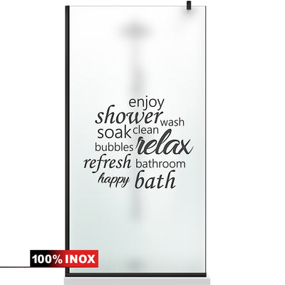 Shower Screens Walk-in, Black Shower Wall, #Satiné #Matt
