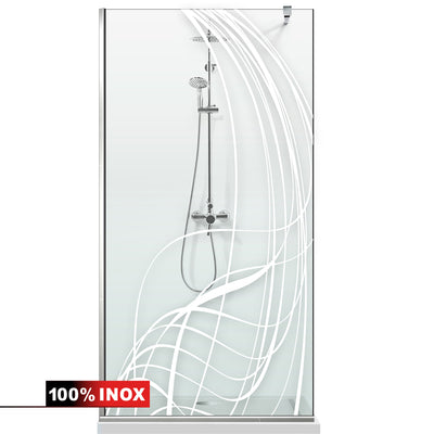 Shower Screens Walk-in, Shower wall Stainless steel, #Clear #Water-clear
