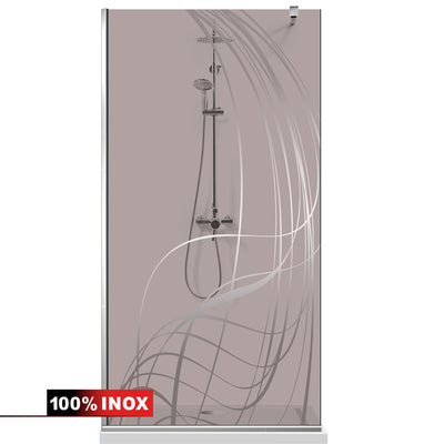 Shower Screens Walk-in, Shower wall Stainless steel, #Bronze #Bronze