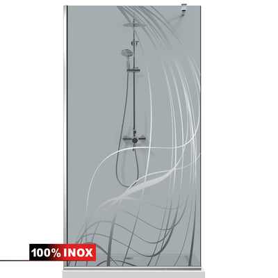 Shower Screens Walk-in, Shower wall Stainless steel, #Grey #Grey