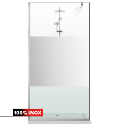 Shower Screens Walk-in, Shower wall Stainless steel, #Clear #Water-clear