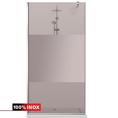 Shower Screens Walk-in, Shower wall Stainless steel, #Bronze #Bronze