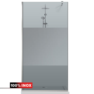 Shower Screens Walk-in, Shower wall Stainless steel, #Grey #Grey