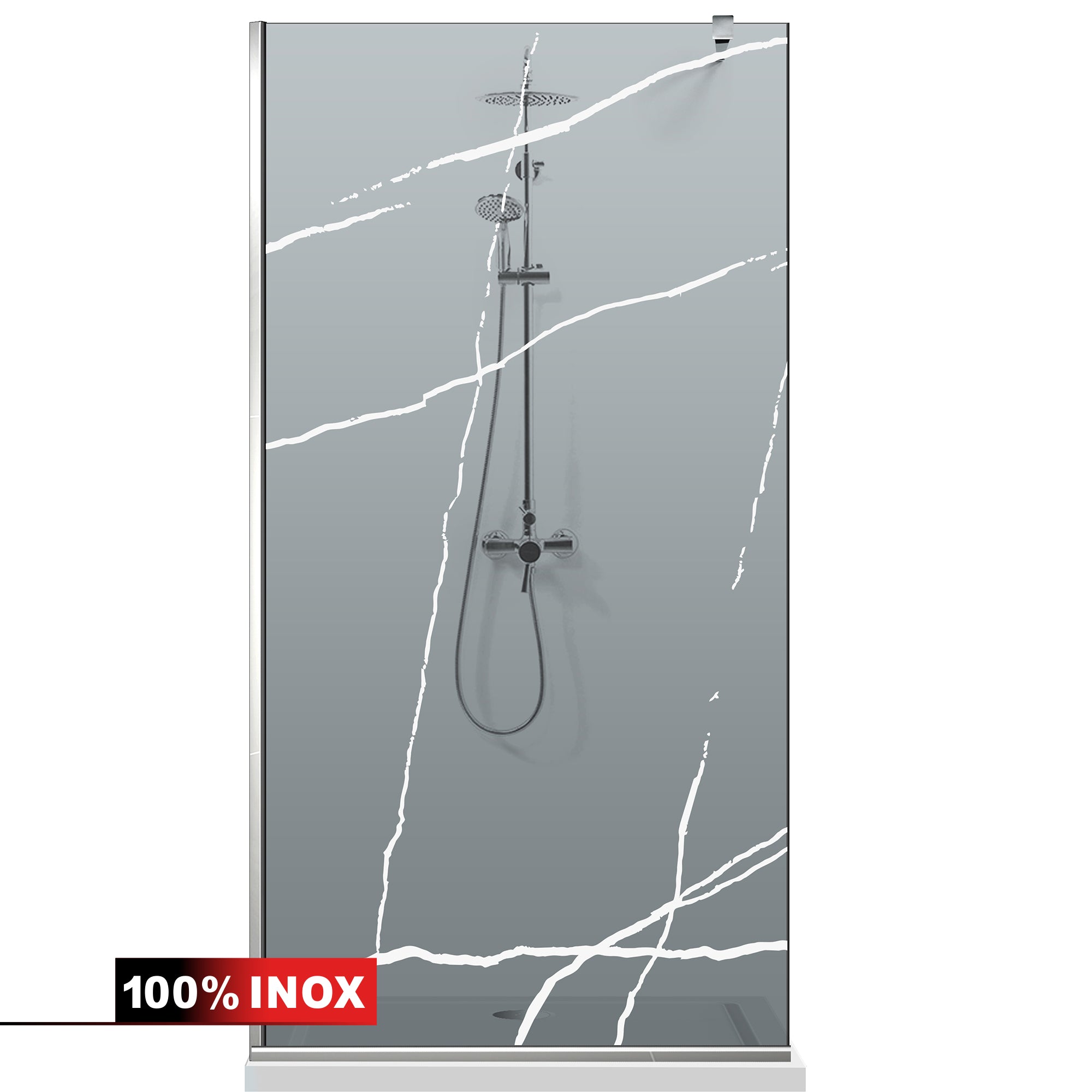 Shower Screens Walk-in, Shower wall Stainless steel, #Grey #Grey