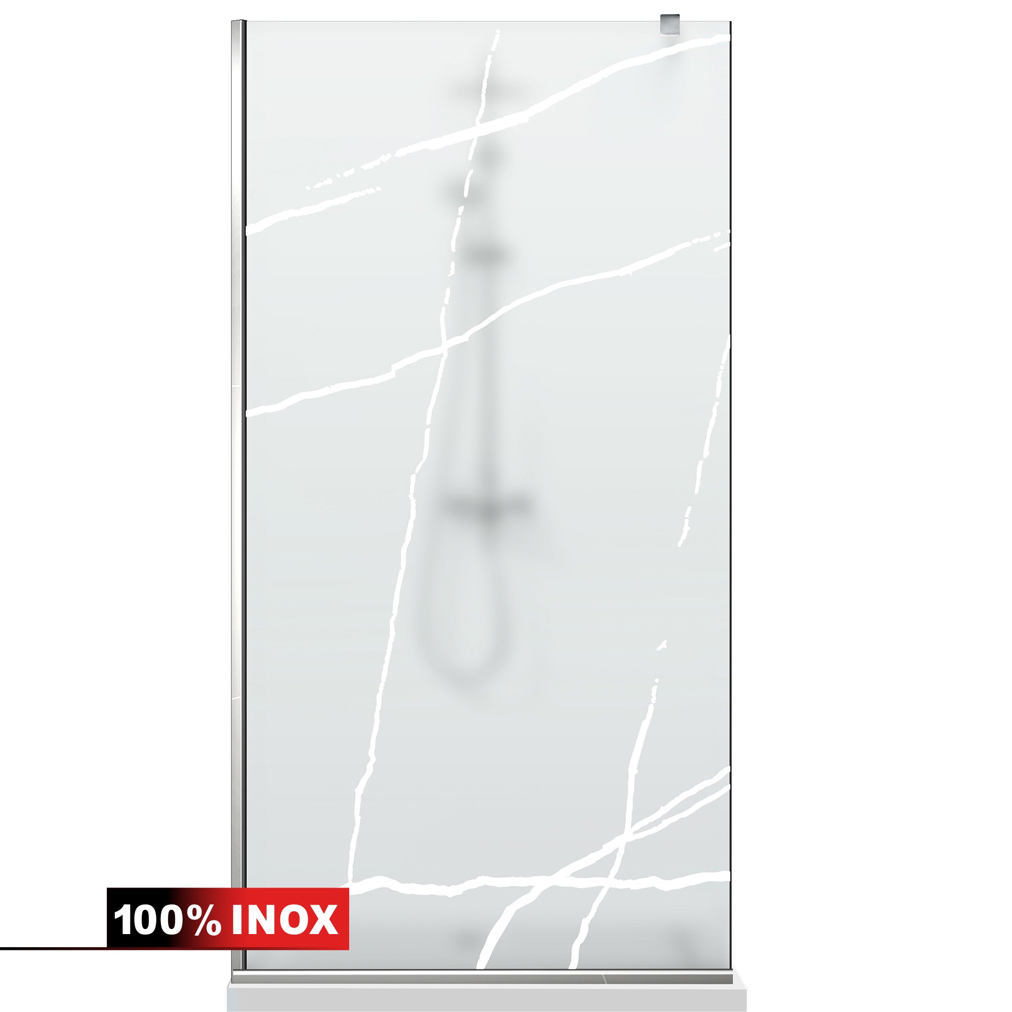 Shower Screens Walk-in, Shower wall Stainless steel, #Satin #Matt