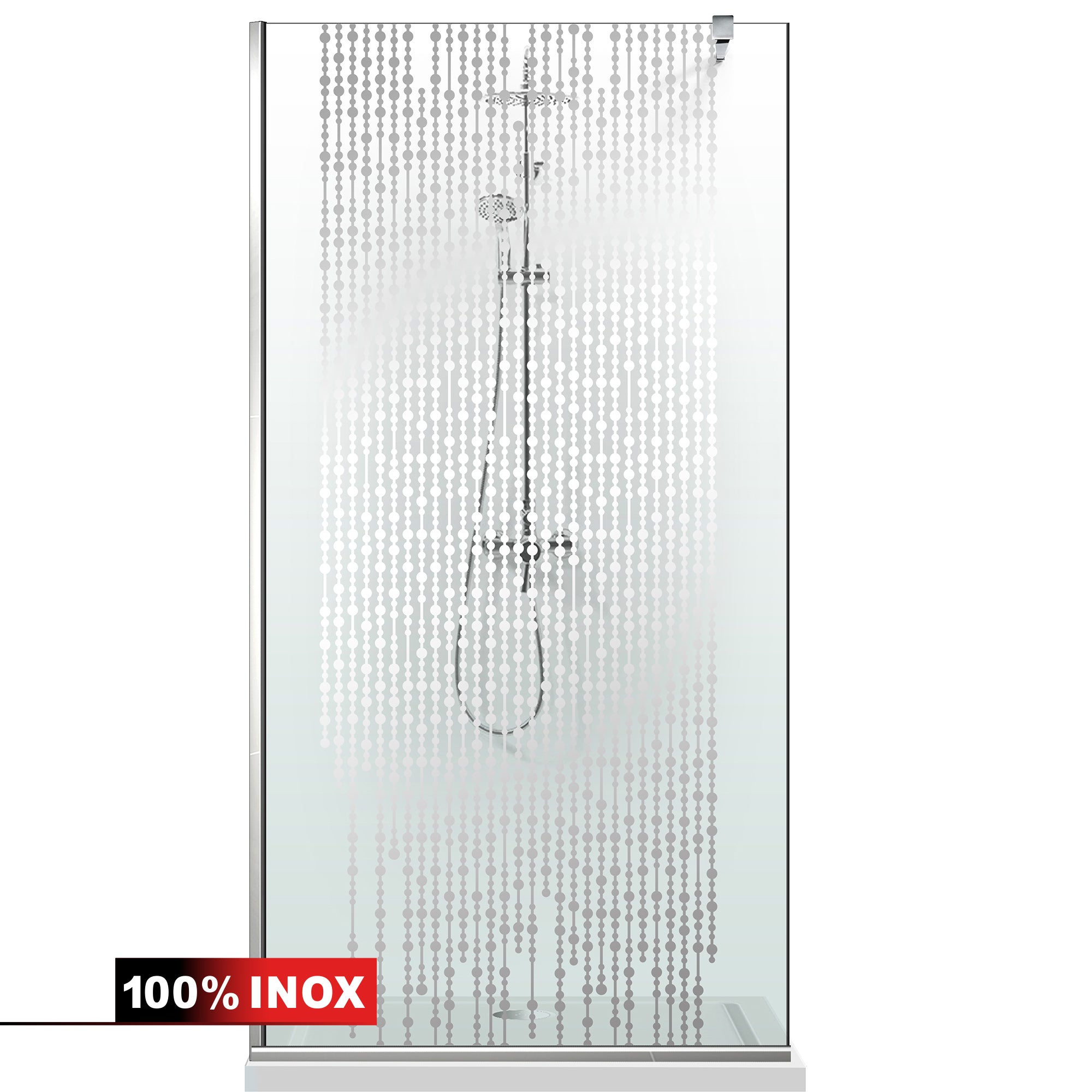 Paravan dus Walk-in, Perete dus  Inox, #Clara