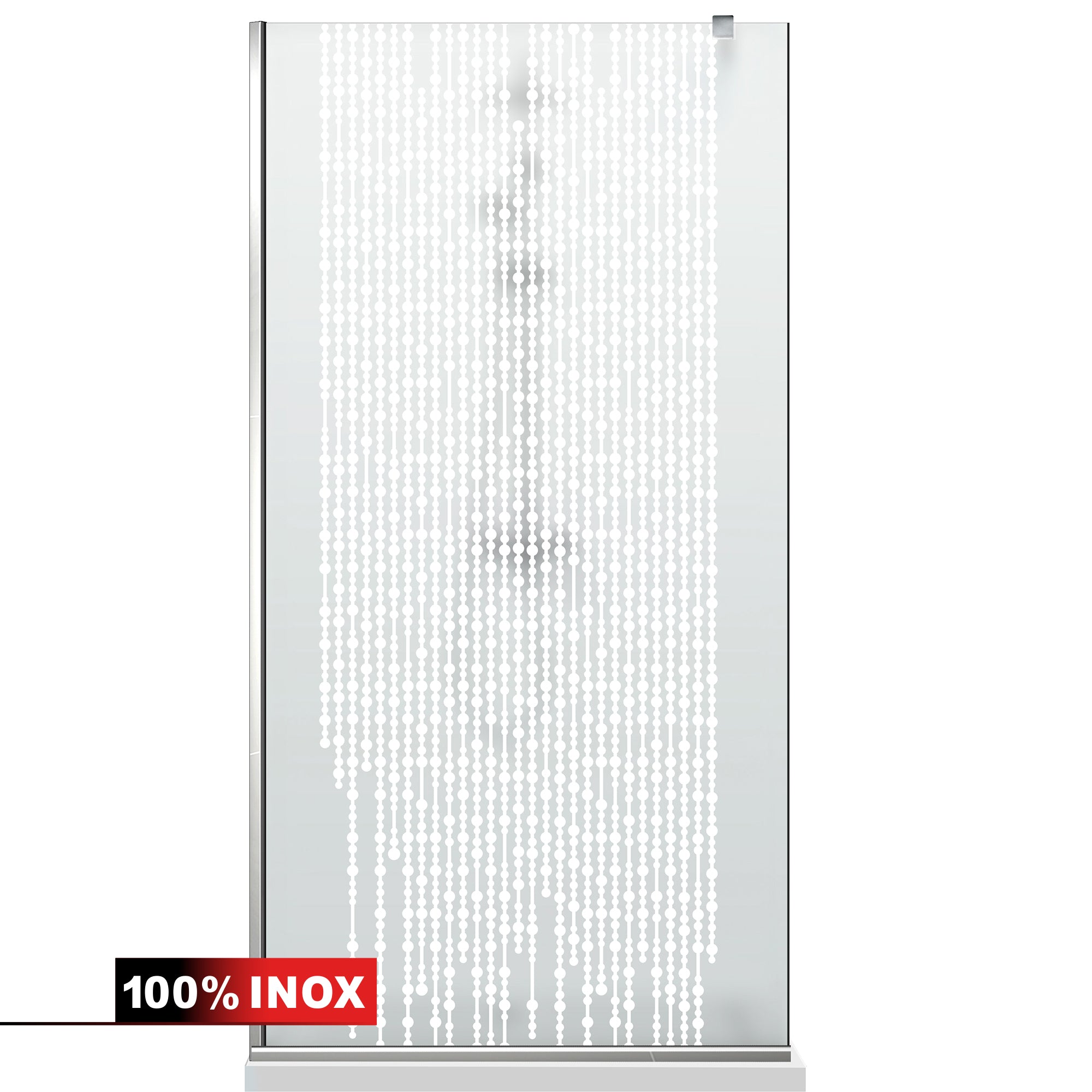 Paravan dus Walk-in, Perete dus  Inox, #Mata