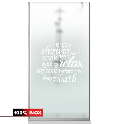 Paravan dus Walk-in, Perete dus  Inox, #Mata